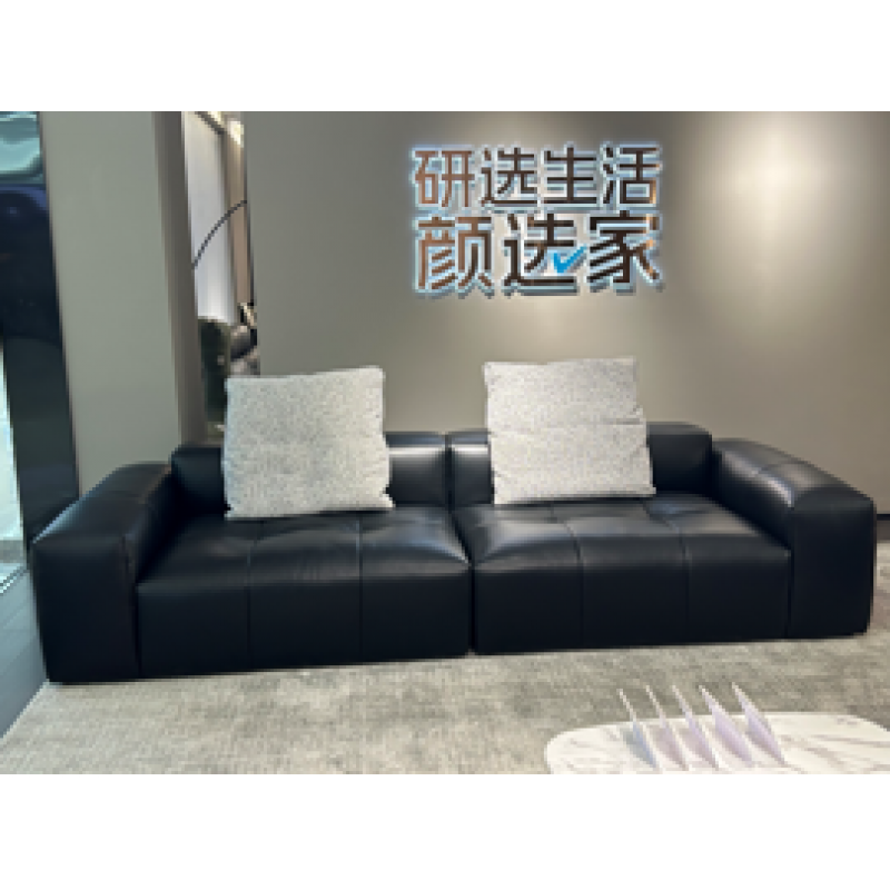 皮沙发858落叶松高弹海绵头层牛皮